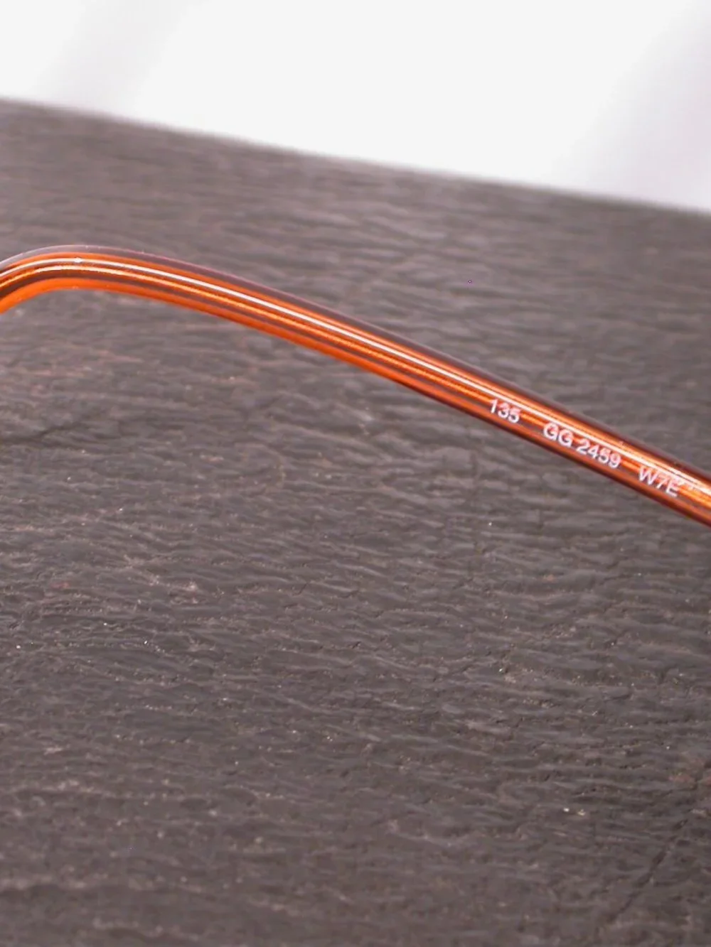 Authentic Gucci Amber Clear Jet Black Small Eyeglasses Frames Made in Italy